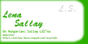 lena sallay business card